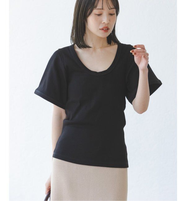 NOBLE「BY MALENE BIRGER/バイマレーネビルガー リブUネックTEE」|Tシャツ・カットソー|