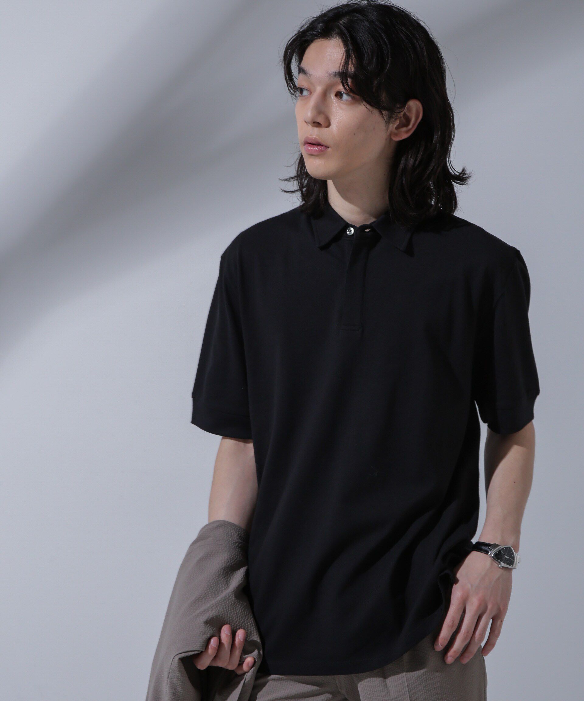 nano･universe「Anti Soaked(R) 汗染み防止 比翼ポロシャツ」|Tシャツ・カットソー|