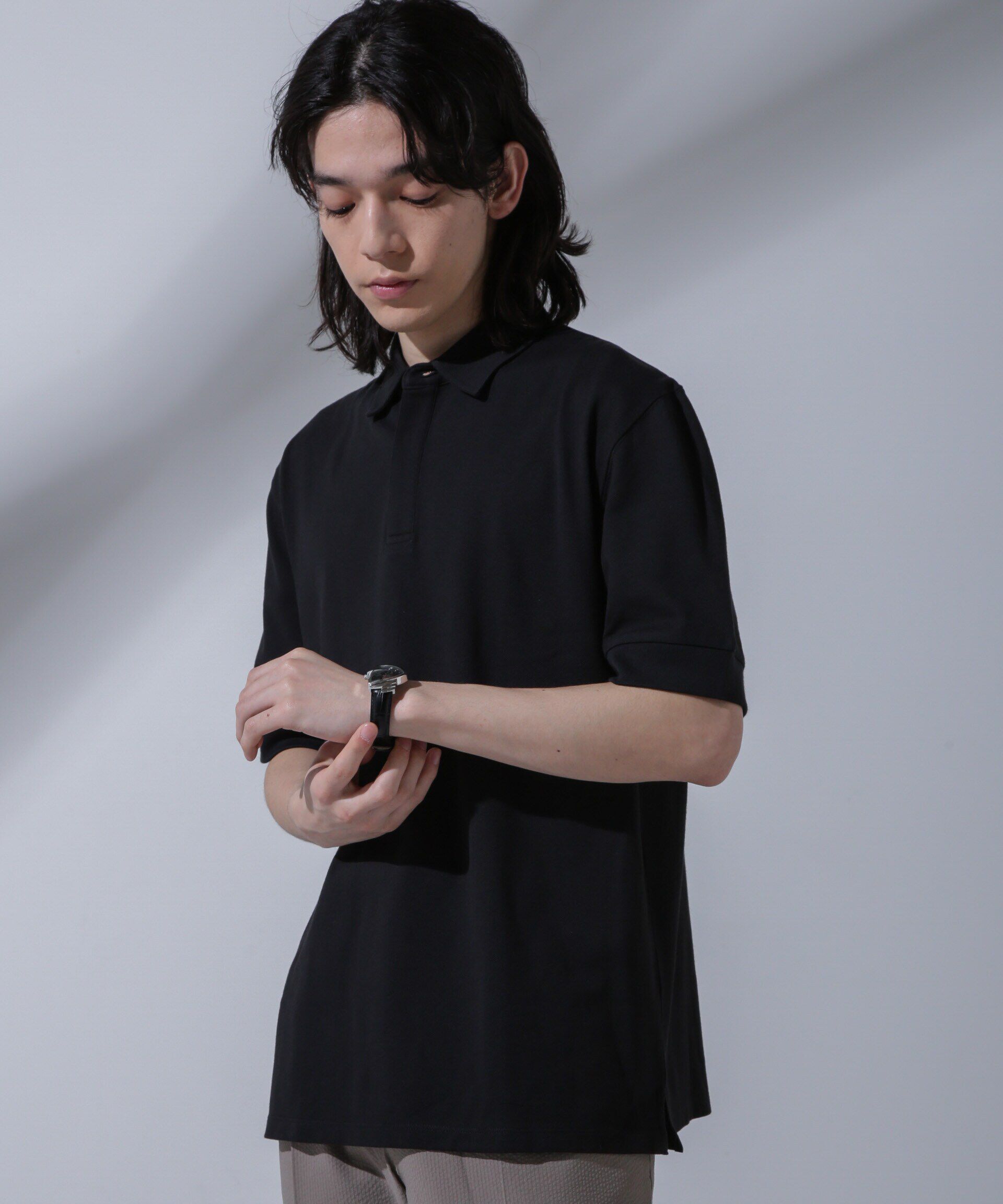 nano･universe「Anti Soaked(R) 汗染み防止 比翼ポロシャツ」|Tシャツ・カットソー|