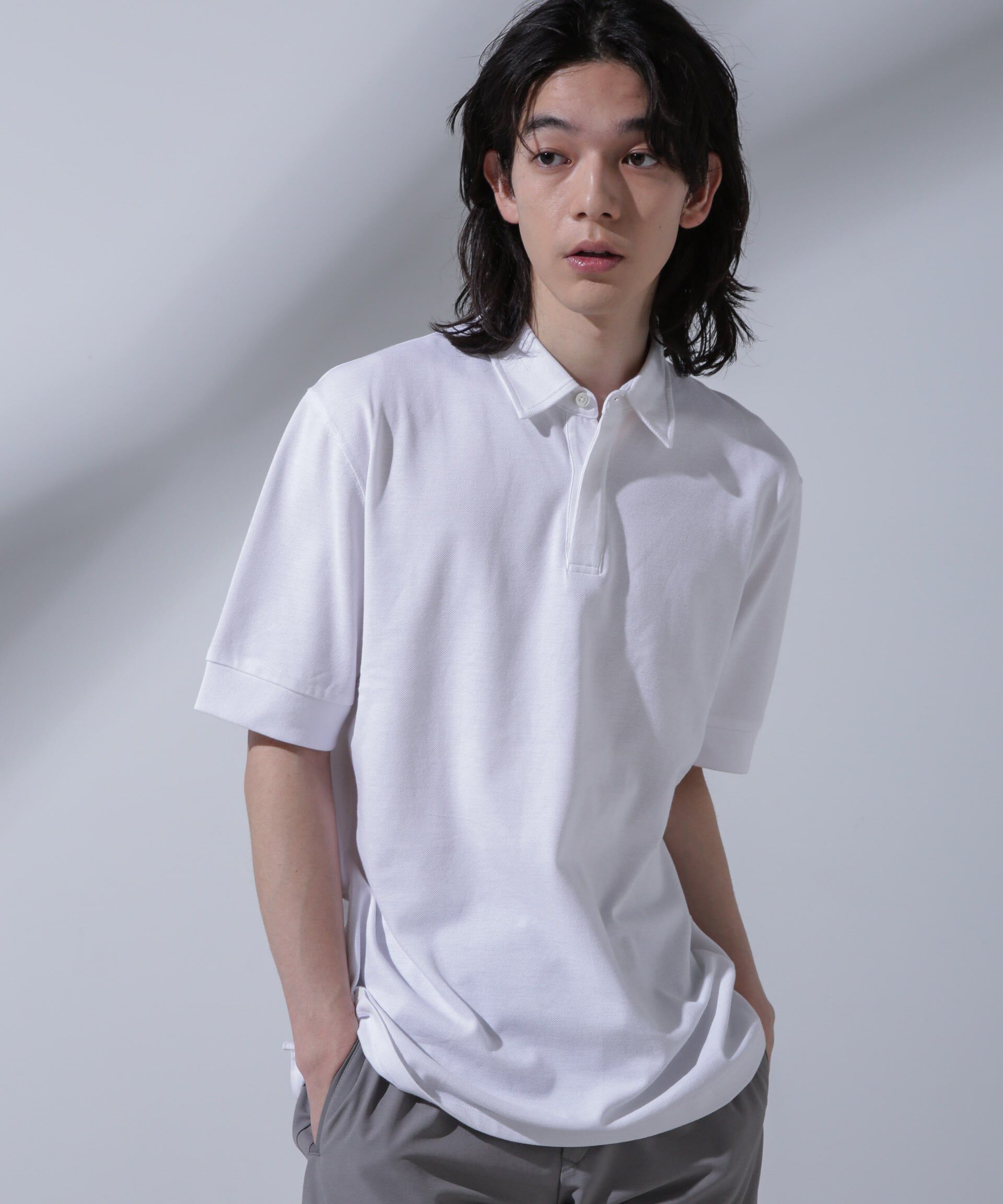 nano･universe「Anti Soaked(R) 汗染み防止 比翼ポロシャツ」|Tシャツ・カットソー|