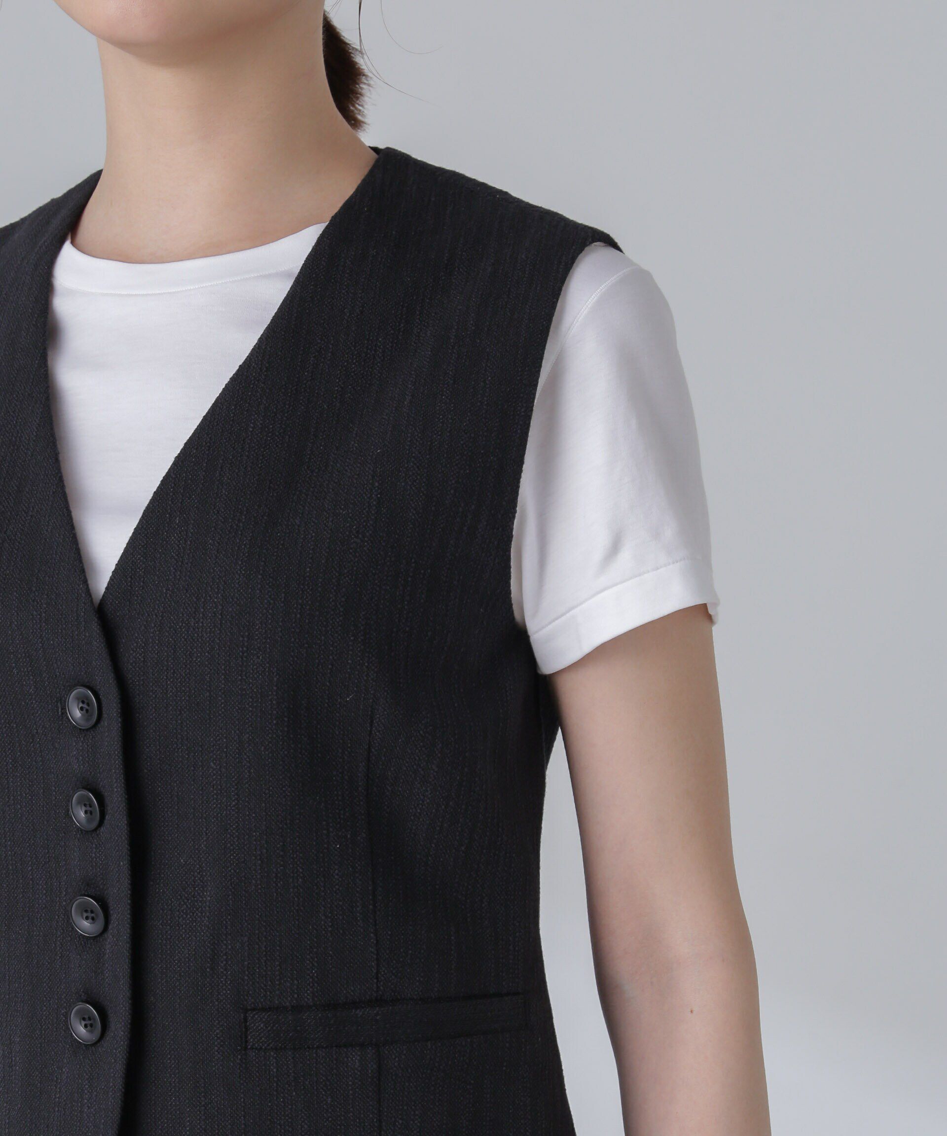 nano･universe「スラブメランジコンパクトジレ（セットアップ可）」|テーラードジャケット|