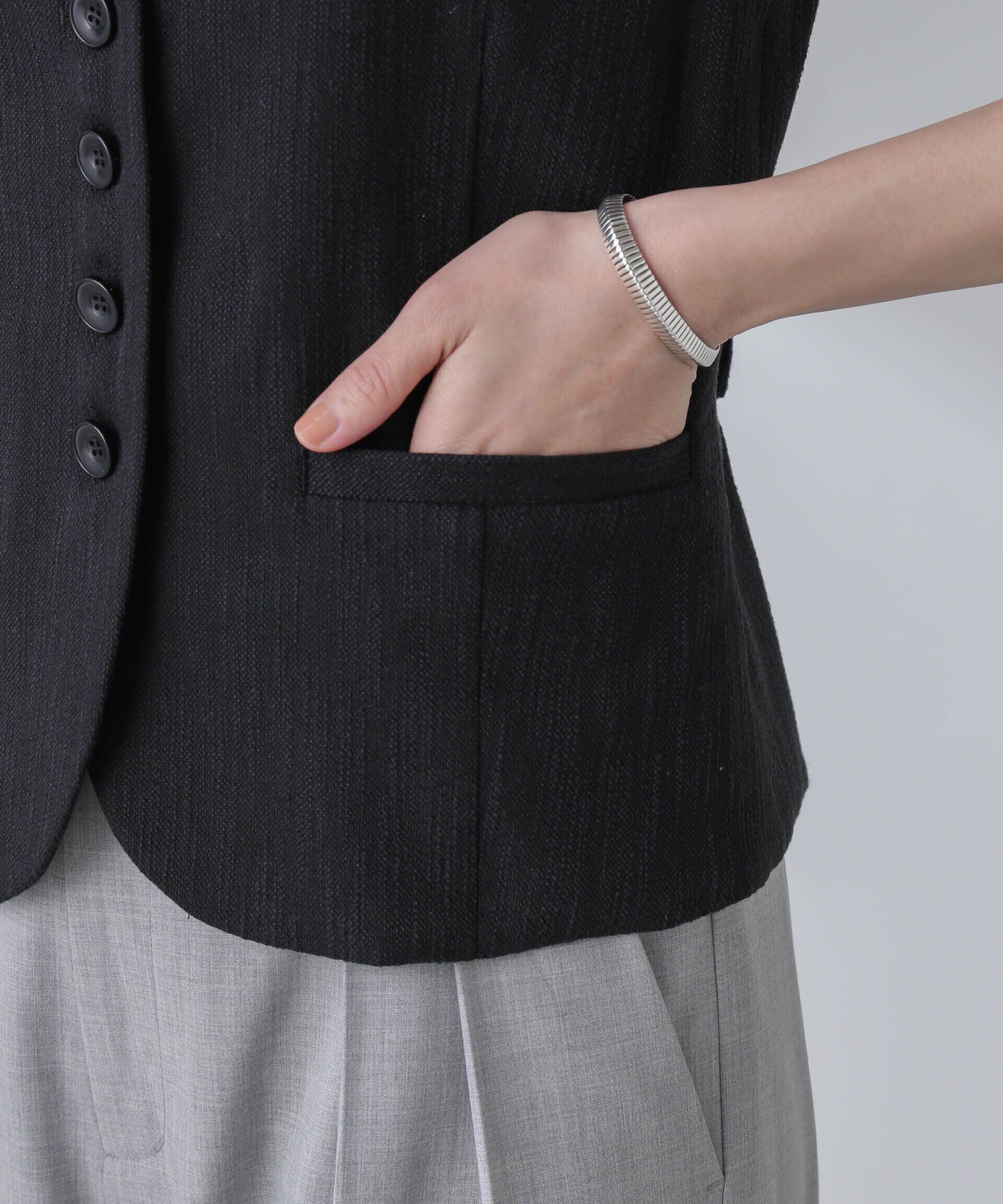nano･universe「スラブメランジコンパクトジレ（セットアップ可）」|テーラードジャケット|