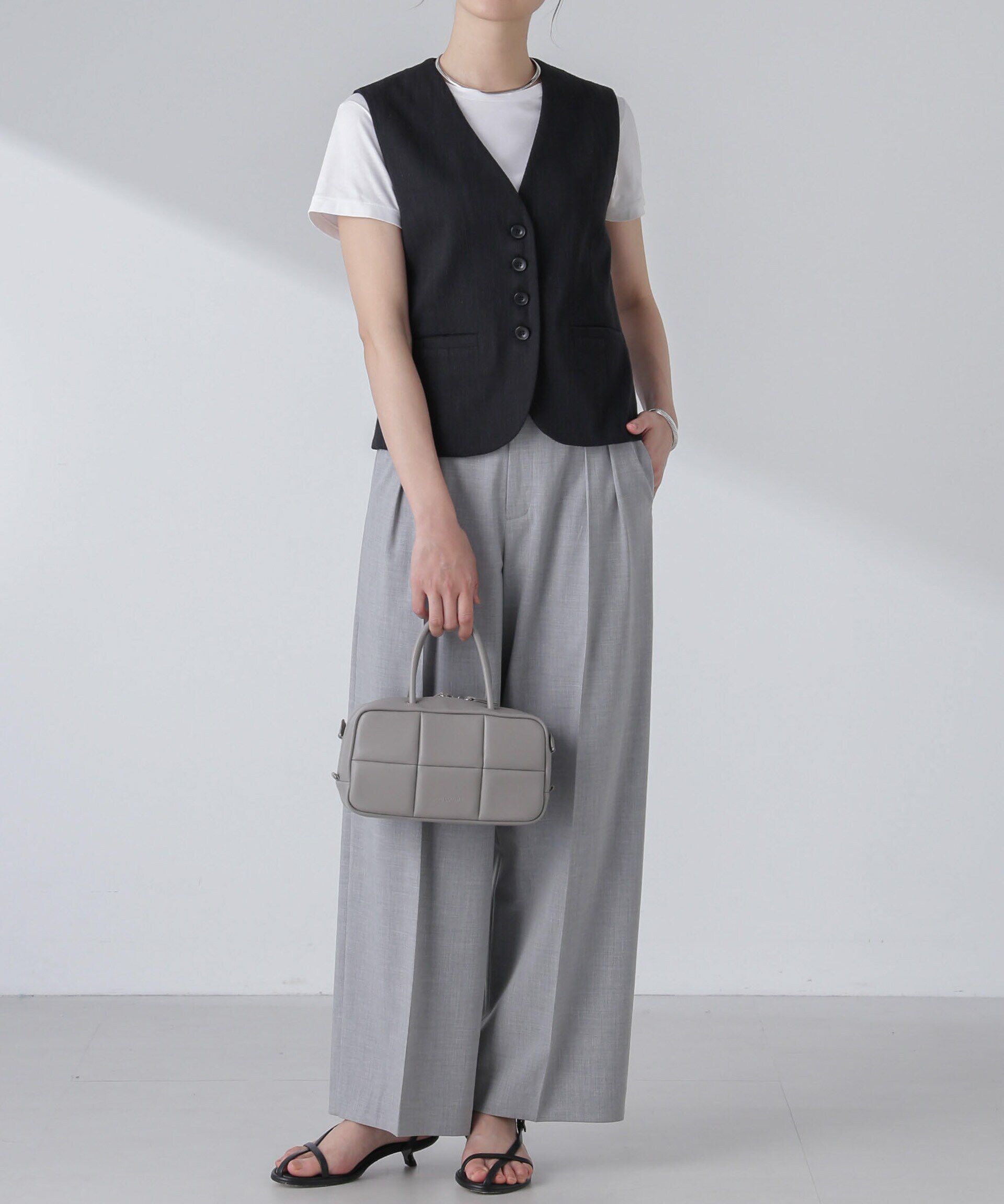 nano･universe「スラブメランジコンパクトジレ（セットアップ可）」|テーラードジャケット|