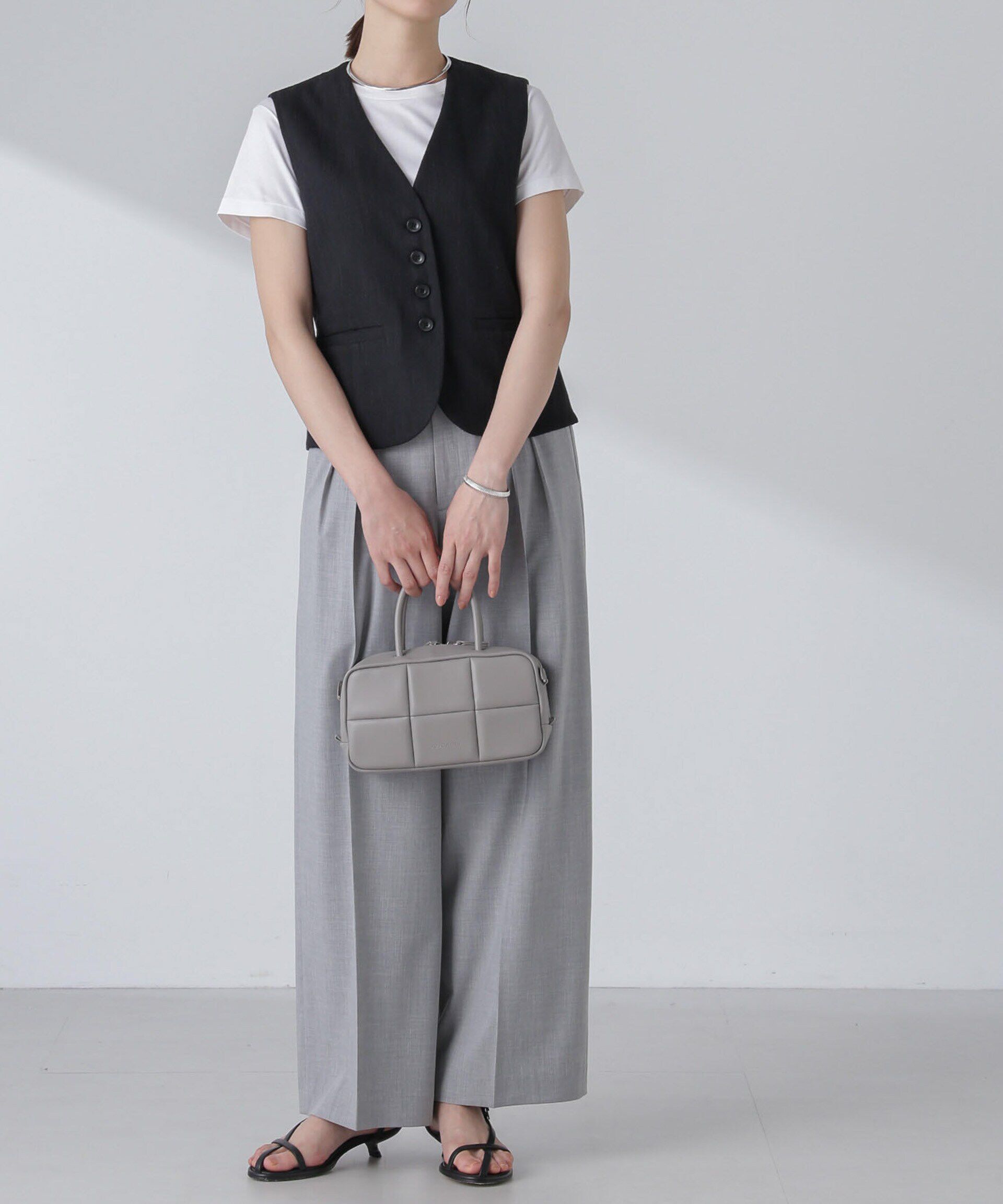 nano･universe「スラブメランジコンパクトジレ（セットアップ可）」|テーラードジャケット|