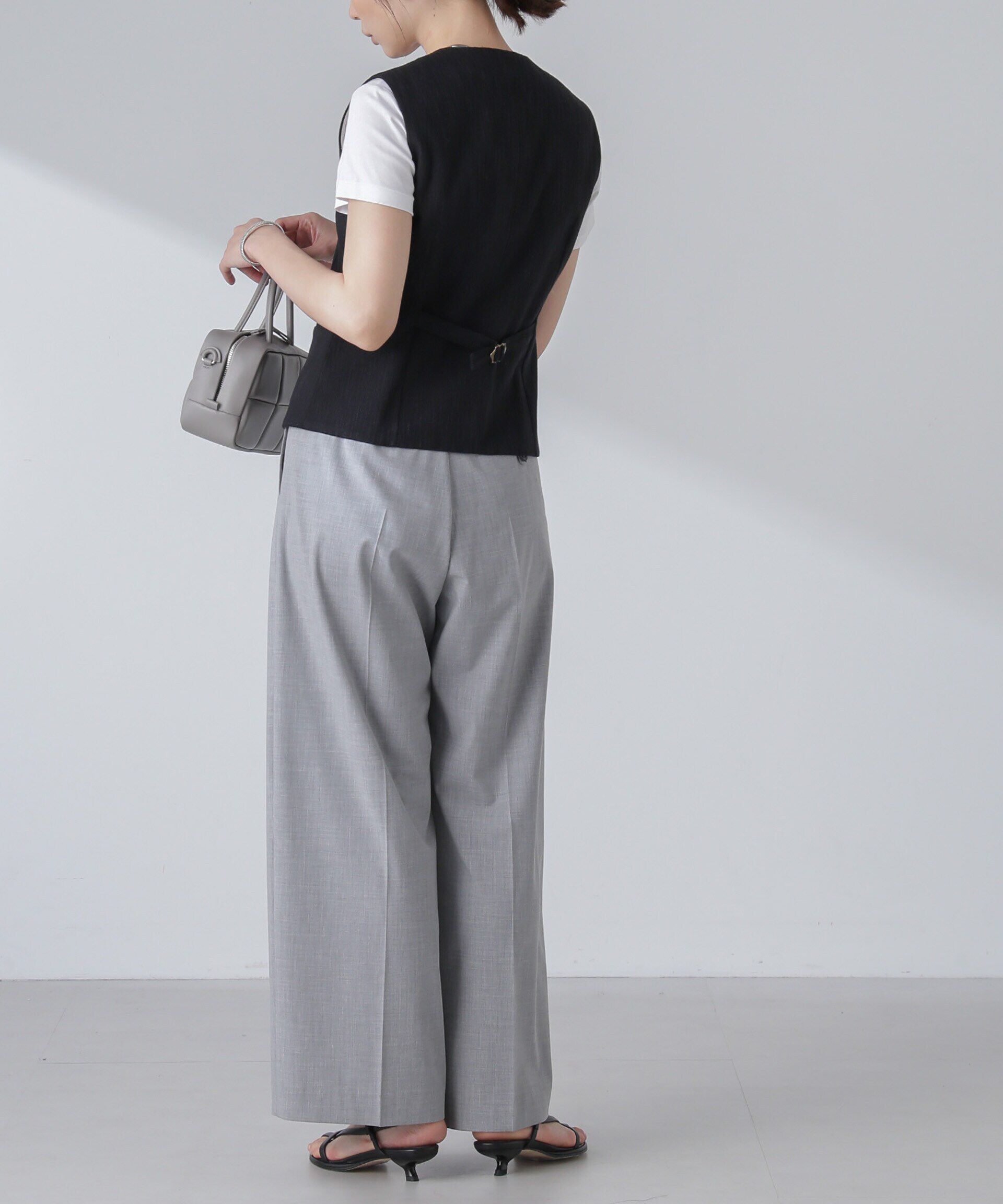 nano･universe「スラブメランジコンパクトジレ（セットアップ可）」|テーラードジャケット|