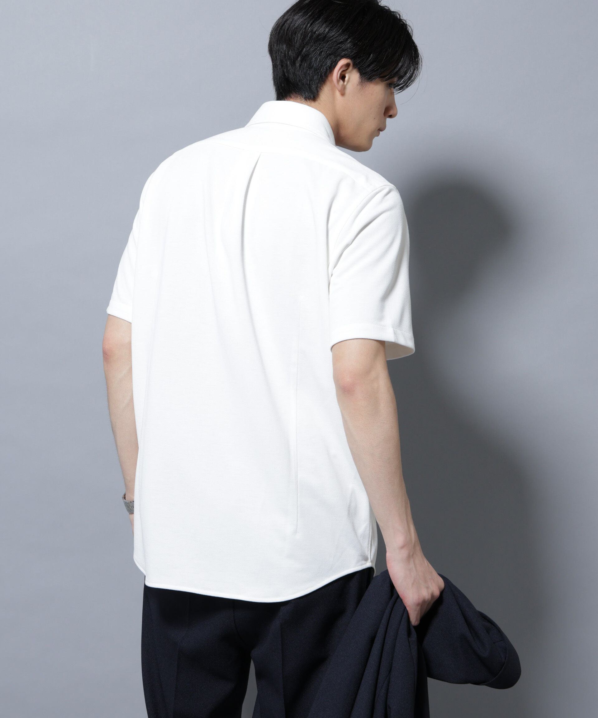 nano･universe「「N SHIRTS」 AERO FREEZE 鹿の子シャツ」|シャツ・ブラウス|