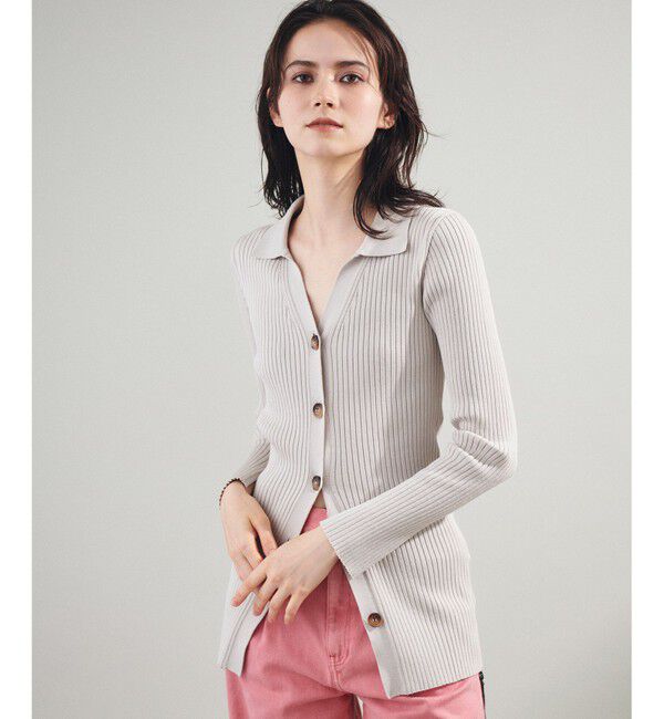 Grace Class「リブポロニットカーディガン」|カーディガン|