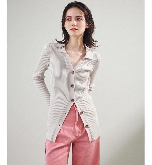 Grace Class「リブポロニットカーディガン」|カーディガン|