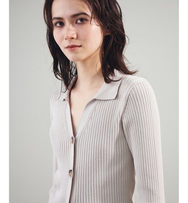 Grace Class「リブポロニットカーディガン」|カーディガン|