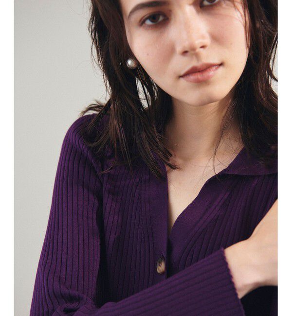 Grace Class「リブポロニットカーディガン」|カーディガン|