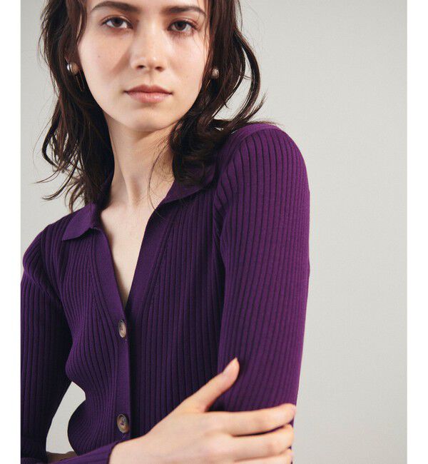 Grace Class「リブポロニットカーディガン」|カーディガン|