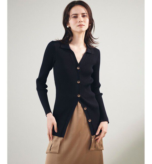 Grace Class「リブポロニットカーディガン」|カーディガン|
