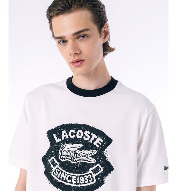 LACOSTE「ヴィンテージプリントリンガーTシャツ」|Tシャツ・カットソー|