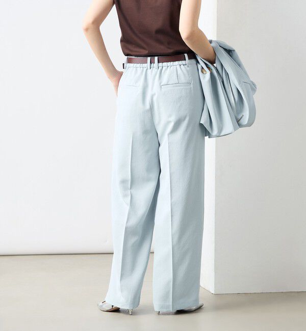 NOLLEY'S sophi「《セットアップ対応》ウォッシャブルライトドライシャンブレーワイドパンツ」|その他|