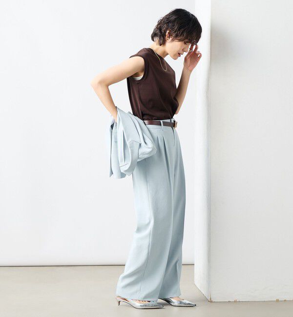 NOLLEY'S sophi「《セットアップ対応》ウォッシャブルライトドライシャンブレーワイドパンツ」|その他|