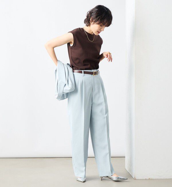 NOLLEY'S sophi「《セットアップ対応》ウォッシャブルライトドライシャンブレーワイドパンツ」|その他|