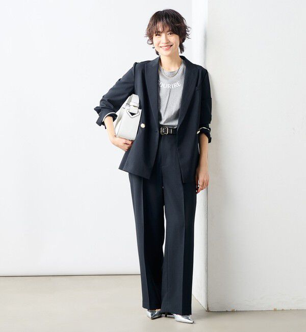 NOLLEY'S sophi「《セットアップ対応》ウォッシャブルライトドライシャンブレーワイドパンツ」|その他|