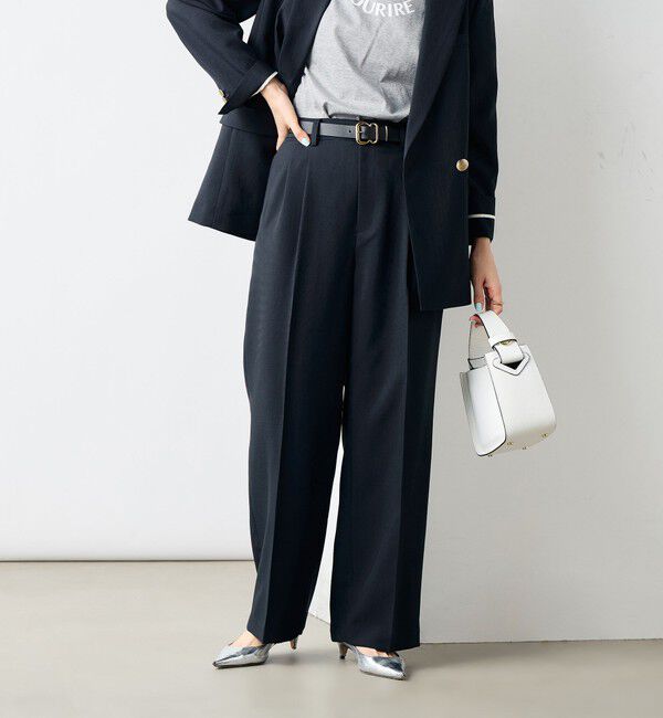 NOLLEY'S sophi「《セットアップ対応》ウォッシャブルライトドライシャンブレーワイドパンツ」|その他|