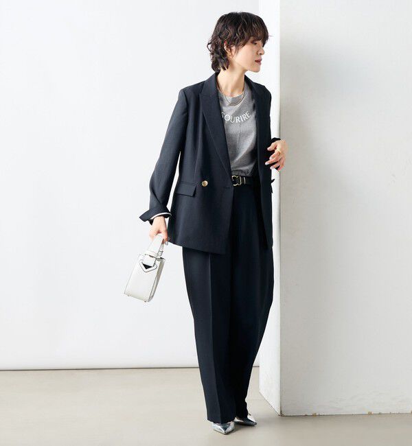 NOLLEY'S sophi「《セットアップ対応》ウォッシャブルライトドライシャンブレーワイドパンツ」|その他|