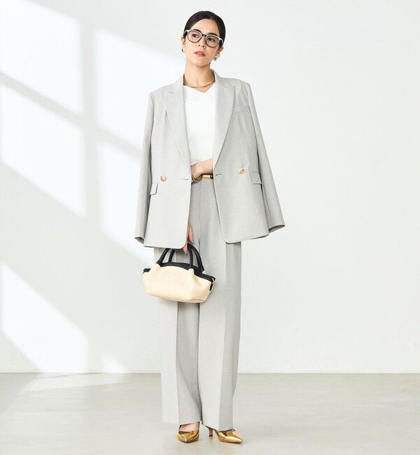 NOLLEY'S sophi「《セットアップ対応》ウォッシャブルライトドライシャンブレーワイドパンツ」|その他|