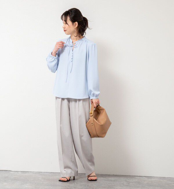 NOLLEY'S sophi「《セットアップ対応》ウォッシャブルライトドライシャンブレーワイドパンツ」|その他|