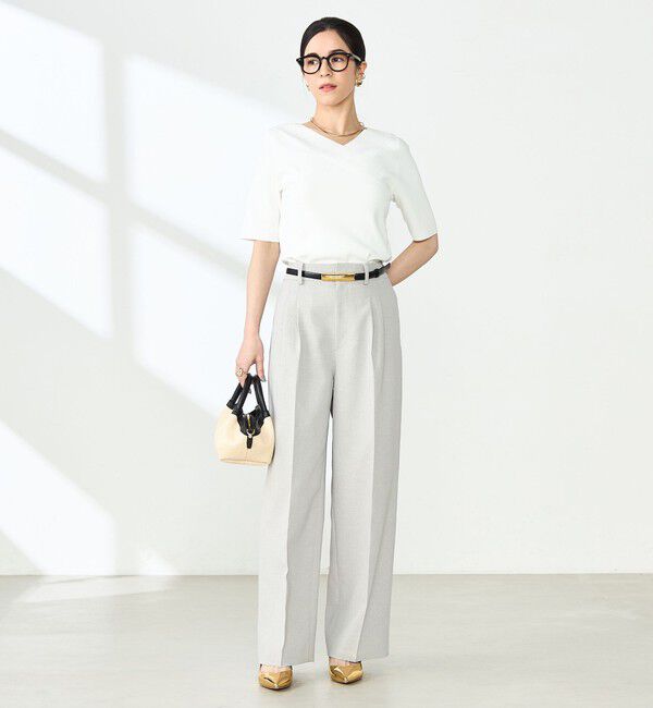 NOLLEY'S sophi「《セットアップ対応》ウォッシャブルライトドライシャンブレーワイドパンツ」|その他|