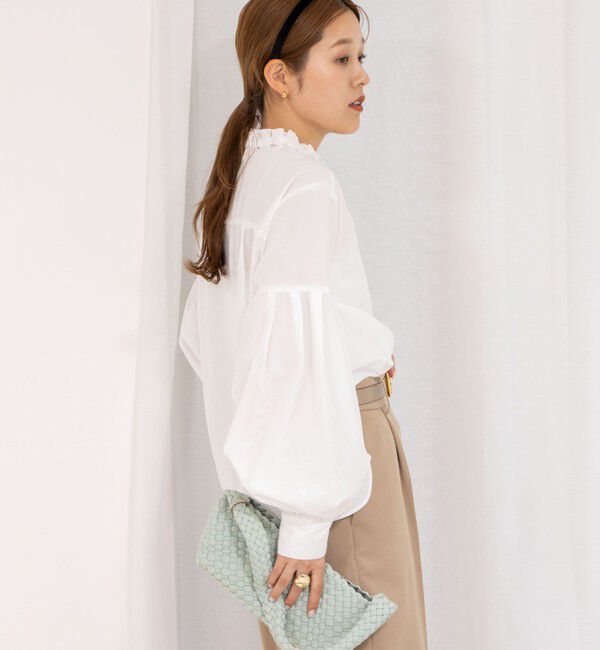 NOLLEY'S「【MARILYN MOON/マリリーンムーン】タックフリルボリュームブラウス」|シャツ・ブラウス|