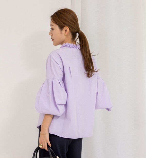 NOLLEY'S「【MARILYN MOON/マリリーンムーン】タックフリルボリュームブラウス」|シャツ・ブラウス|