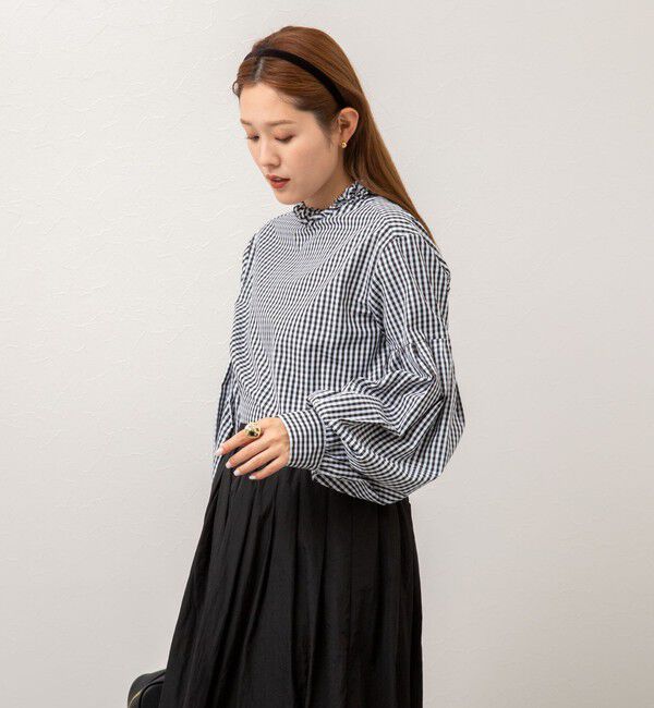 NOLLEY'S「【MARILYN MOON/マリリーンムーン】タックフリルボリュームブラウス」|シャツ・ブラウス|