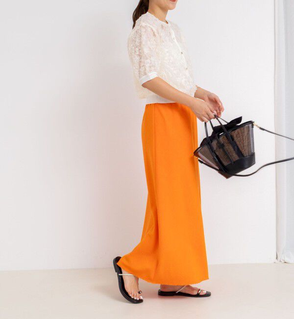 NOLLEY'S「ウォッシャブル綿麻スラブナロースカート」|スカート|