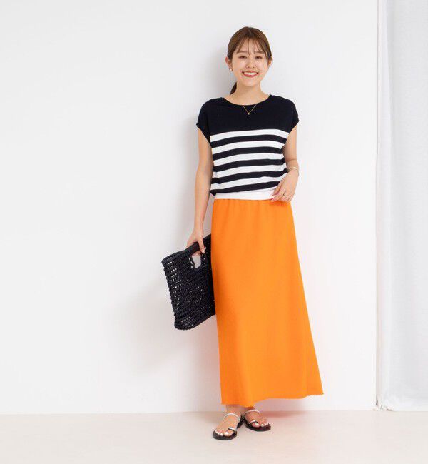 NOLLEY'S「ウォッシャブル綿麻スラブナロースカート」|スカート|