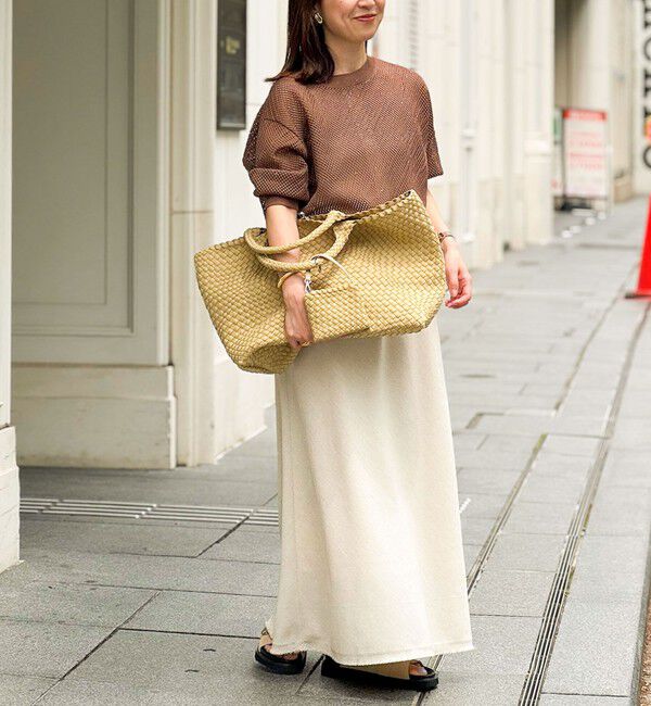 NOLLEY'S「ウォッシャブル綿麻スラブナロースカート」|スカート|