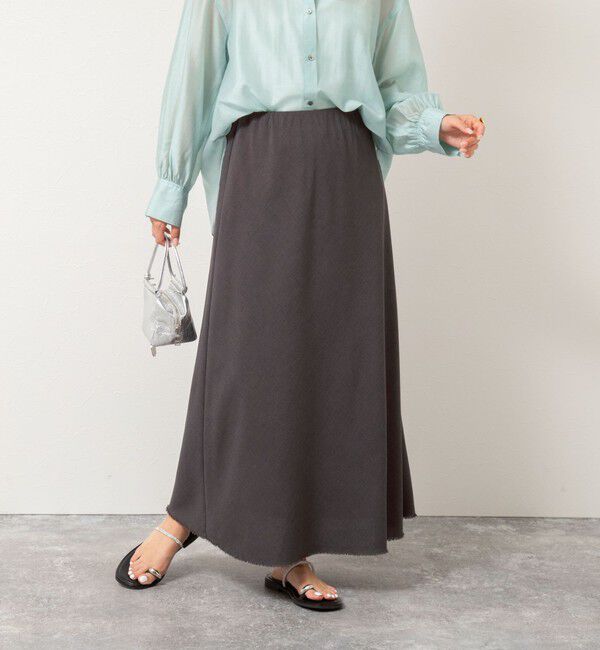 NOLLEY'S「ウォッシャブル綿麻スラブナロースカート」|スカート|