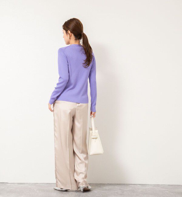 NOLLEY'S「《手洗い可能》16GマレーリブVネックカーディガン」|カーディガン|