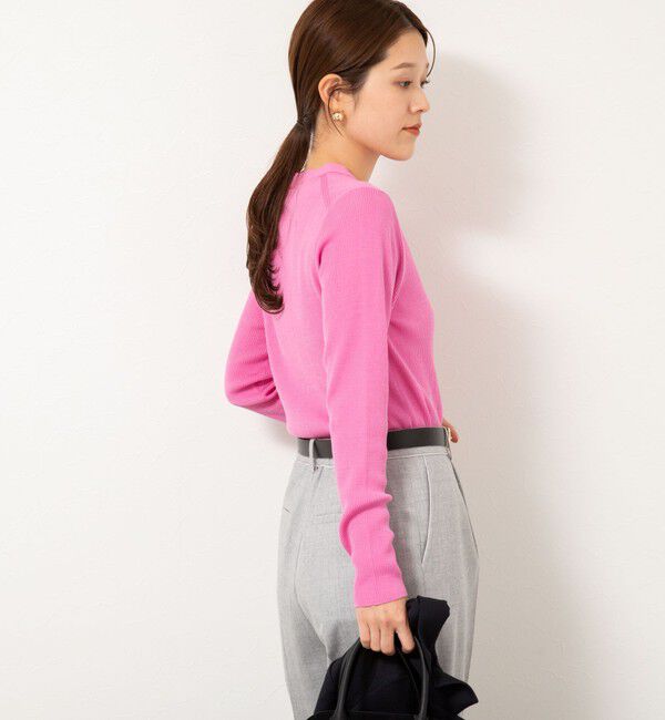 NOLLEY'S「《手洗い可能》16GマレーリブVネックカーディガン」|カーディガン|