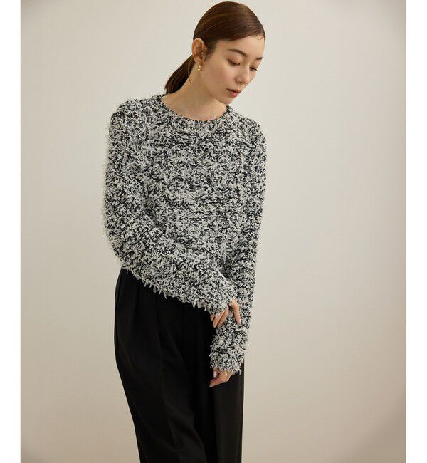 ROPE「【洗える】チュールハナモールツイードニット」|ニット・セーター|