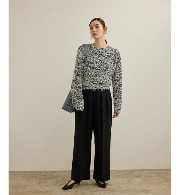 ROPE「【洗える】チュールハナモールツイードニット」|ニット・セーター|