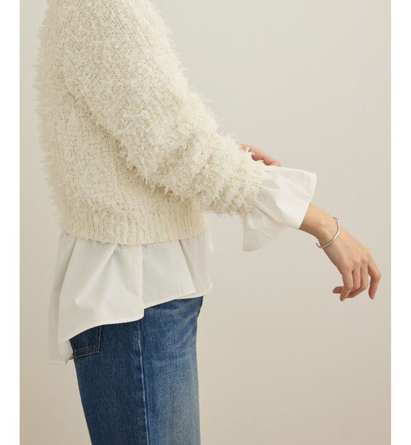 ROPE「【洗える】チュールハナモールツイードニット」|ニット・セーター|