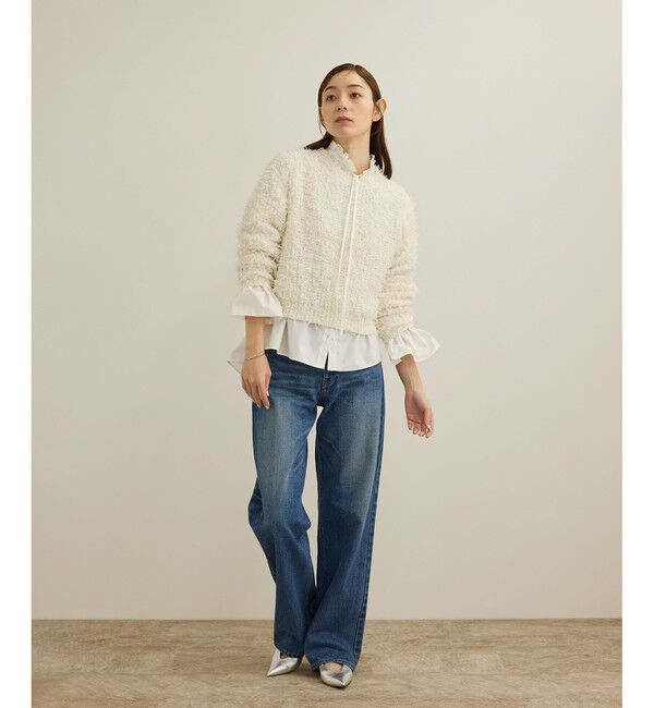 ROPE「【洗える】チュールハナモールツイードニット」|ニット・セーター|