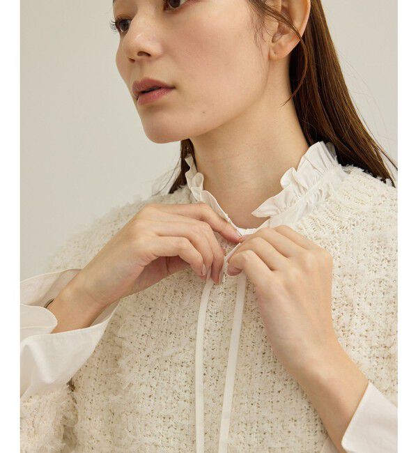 ROPE「【洗える】チュールハナモールツイードニット」|ニット・セーター|