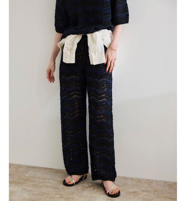 ROPE「【COOHEM（コーヘン）】ZIGZAG SUKASHI KNIT PANTS【WEB・一部店舗限定】【一部別注カラー】/洗える」|チノ|