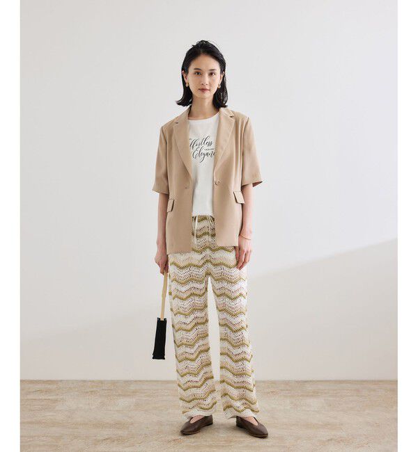 ROPE「【COOHEM（コーヘン）】ZIGZAG SUKASHI KNIT PANTS【WEB・一部店舗限定】【一部別注カラー】/洗える」|チノ|