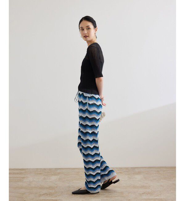 ROPE「【COOHEM（コーヘン）】ZIGZAG SUKASHI KNIT PANTS【WEB・一部店舗限定】【一部別注カラー】/洗える」|チノ|