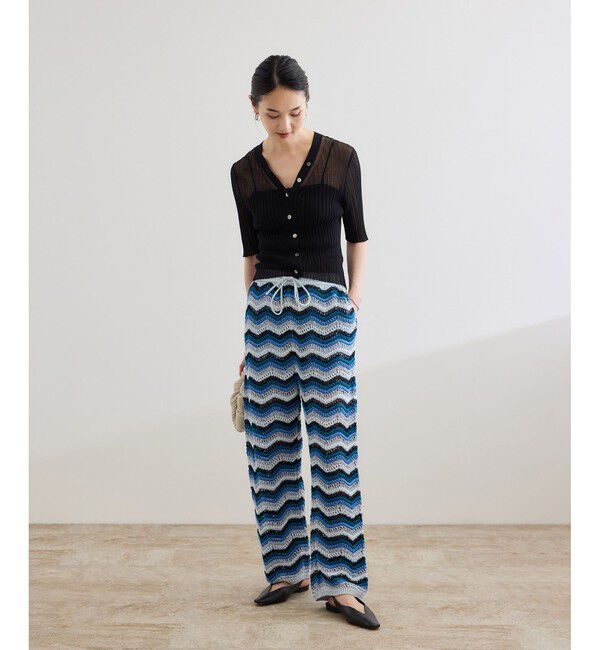 ROPE「【COOHEM（コーヘン）】ZIGZAG SUKASHI KNIT PANTS【WEB・一部店舗限定】【一部別注カラー】/洗える」|チノ|