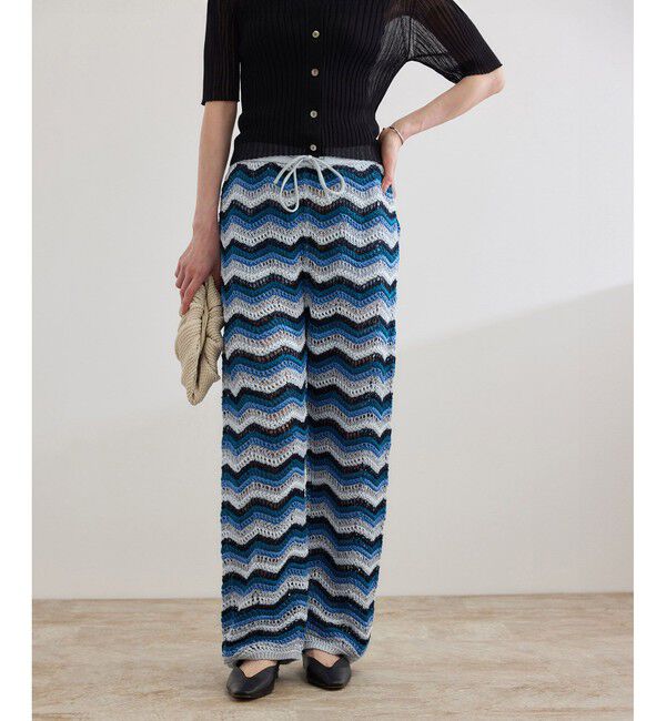 ROPE「【COOHEM（コーヘン）】ZIGZAG SUKASHI KNIT PANTS【WEB・一部店舗限定】【一部別注カラー】/洗える」|チノ|