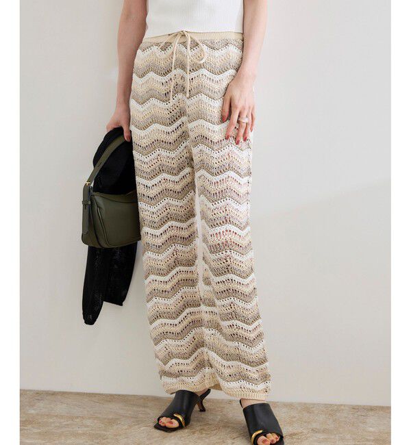 ROPE「【COOHEM（コーヘン）】ZIGZAG SUKASHI KNIT PANTS【WEB・一部店舗限定】【一部別注カラー】/洗える」|チノ|