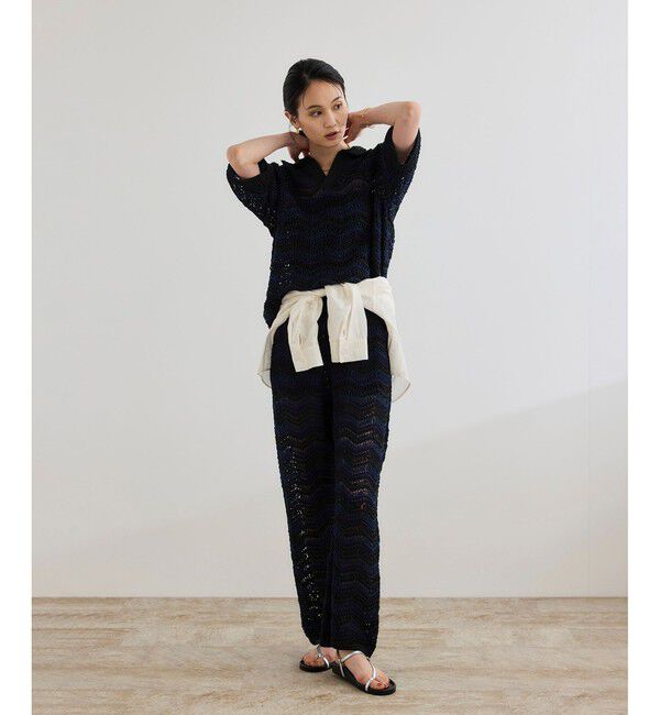 ROPE「【COOHEM（コーヘン）】ZIGZAG SUKASHI KNIT PANTS【WEB・一部店舗限定】【一部別注カラー】/洗える」|チノ|