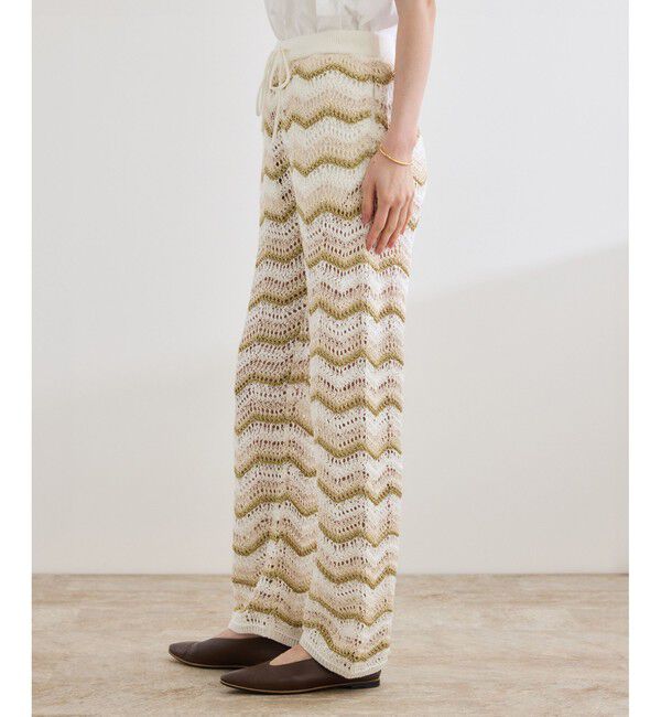 ROPE「【COOHEM（コーヘン）】ZIGZAG SUKASHI KNIT PANTS【WEB・一部店舗限定】【一部別注カラー】/洗える」|チノ|