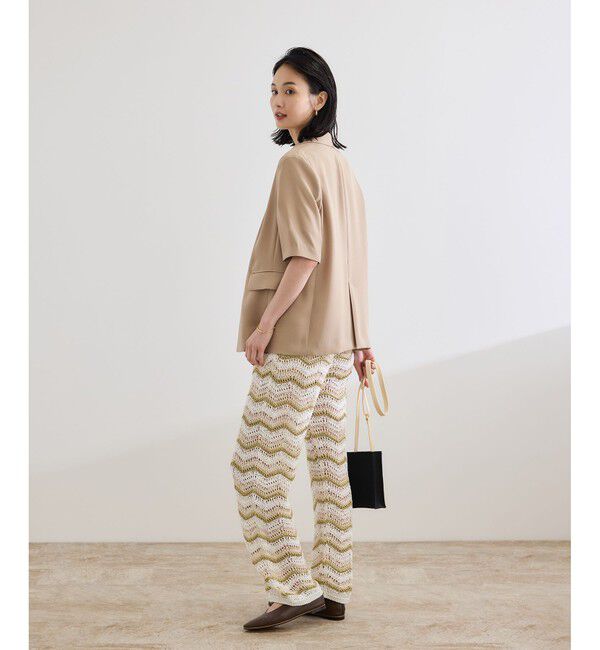 ROPE「【COOHEM（コーヘン）】ZIGZAG SUKASHI KNIT PANTS【WEB・一部店舗限定】【一部別注カラー】/洗える」|チノ|