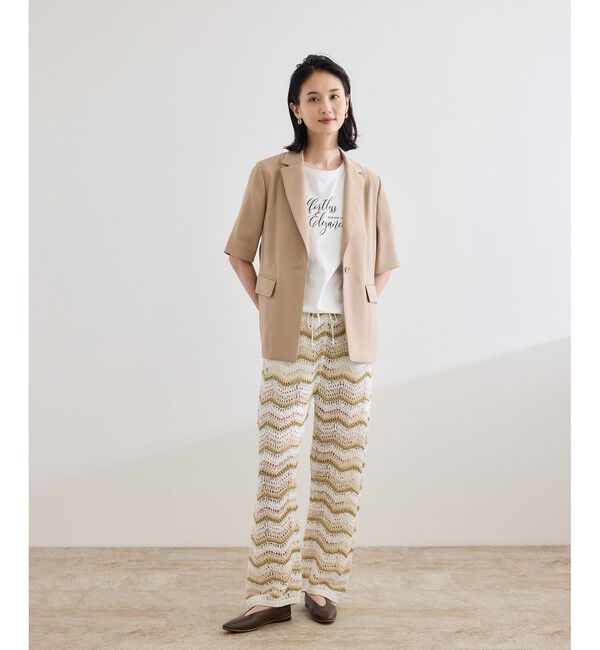 ROPE「【COOHEM（コーヘン）】ZIGZAG SUKASHI KNIT PANTS【WEB・一部店舗限定】【一部別注カラー】/洗える」|チノ|